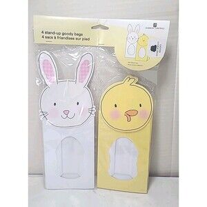 NEW American Greeting 4 Stand Up Easter Bunny Chick Goody Bags